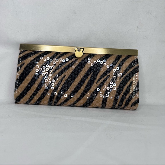 Depeche Mode NY sequin leopard print wallet clutch - Picture 10 of 10